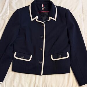 Tommy Hilfiger Navy Blazer with White Trim